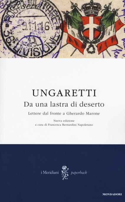 Da una lastra di deserto. Lettere dal fronte a Gherardo Marone - Giuseppe Ungaretti - copertina