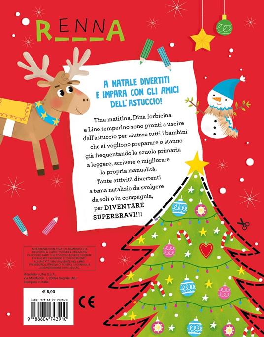 Natale in prima elementare. Impara a leggere, scrivere e ritagliare! Ediz. a colori - Maestrainbluejeans - 11