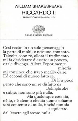 Riccardo II - William Shakespeare - copertina