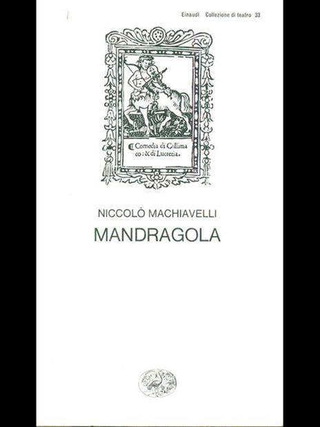 Mandragola - Niccolò Machiavelli - copertina