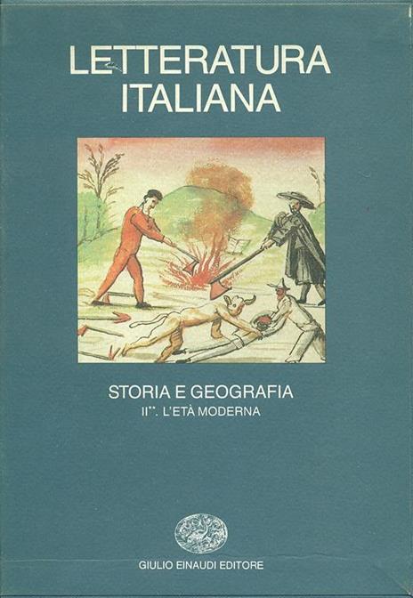 Letteratura italiana. Storia e geografia. Vol. 2\2: L'Età moderna. - copertina