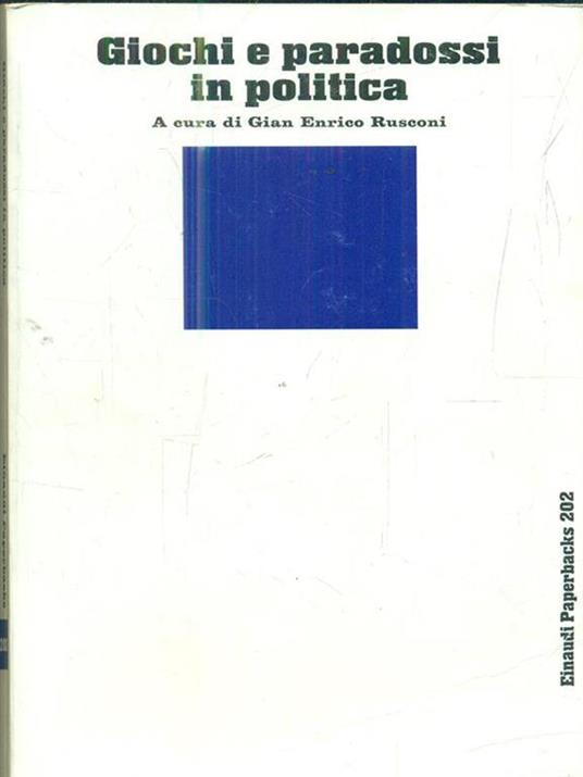 Giochi e paradossi in politica - copertina