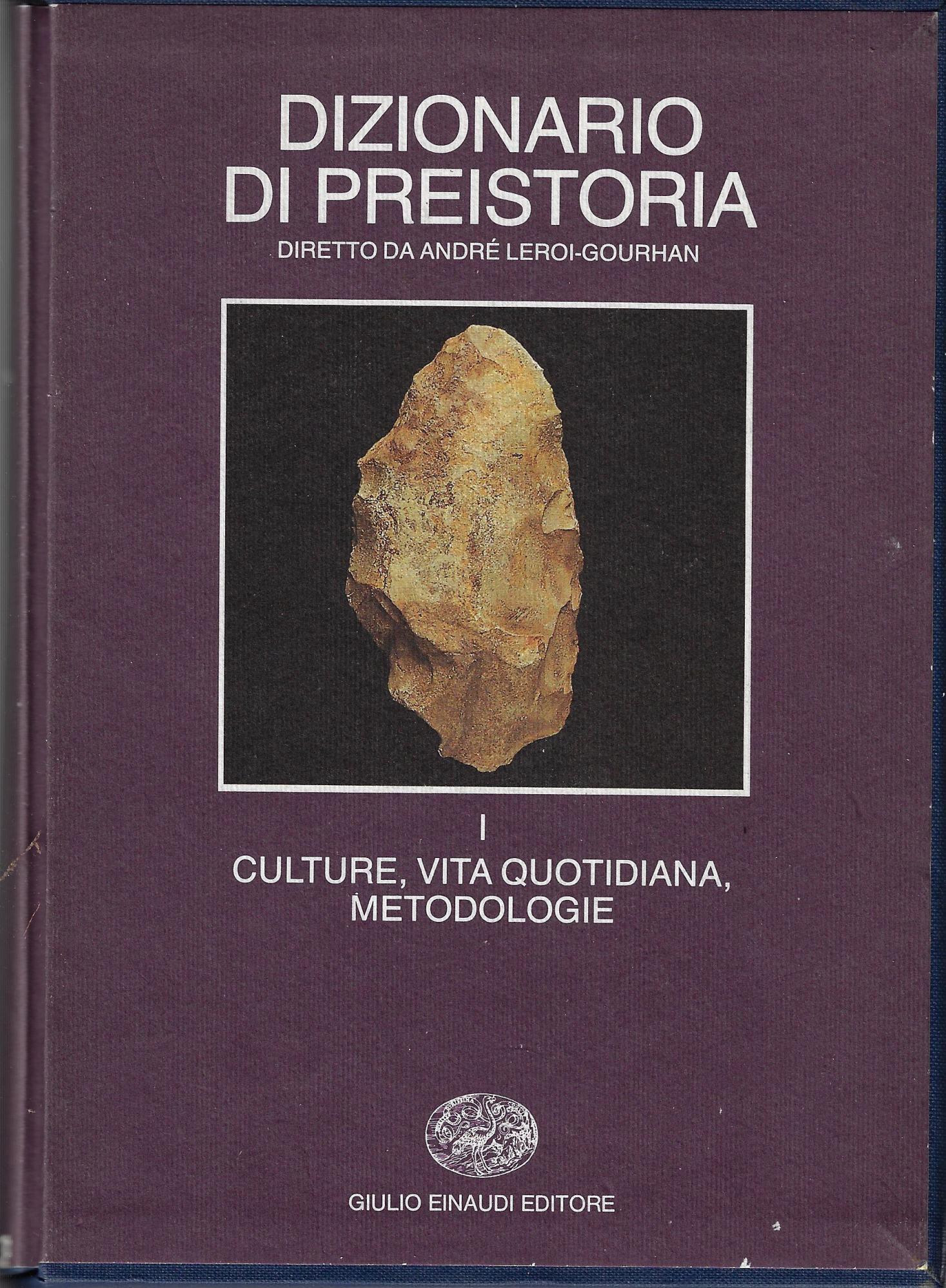 Dizionario di preistoria. Vol. 1: Culture, vita quotidiana, metodologie.