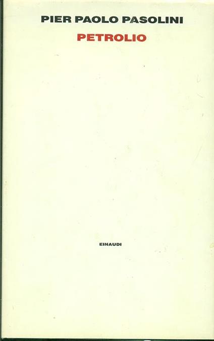 Petrolio - Pier Paolo Pasolini - copertina