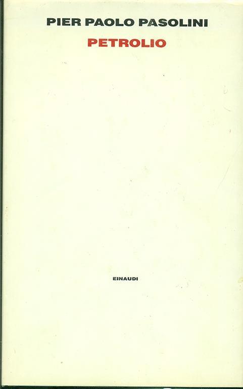 Petrolio - Pier Paolo Pasolini - copertina