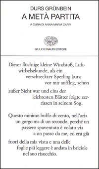 A metà partita - Durs Grünbein - copertina