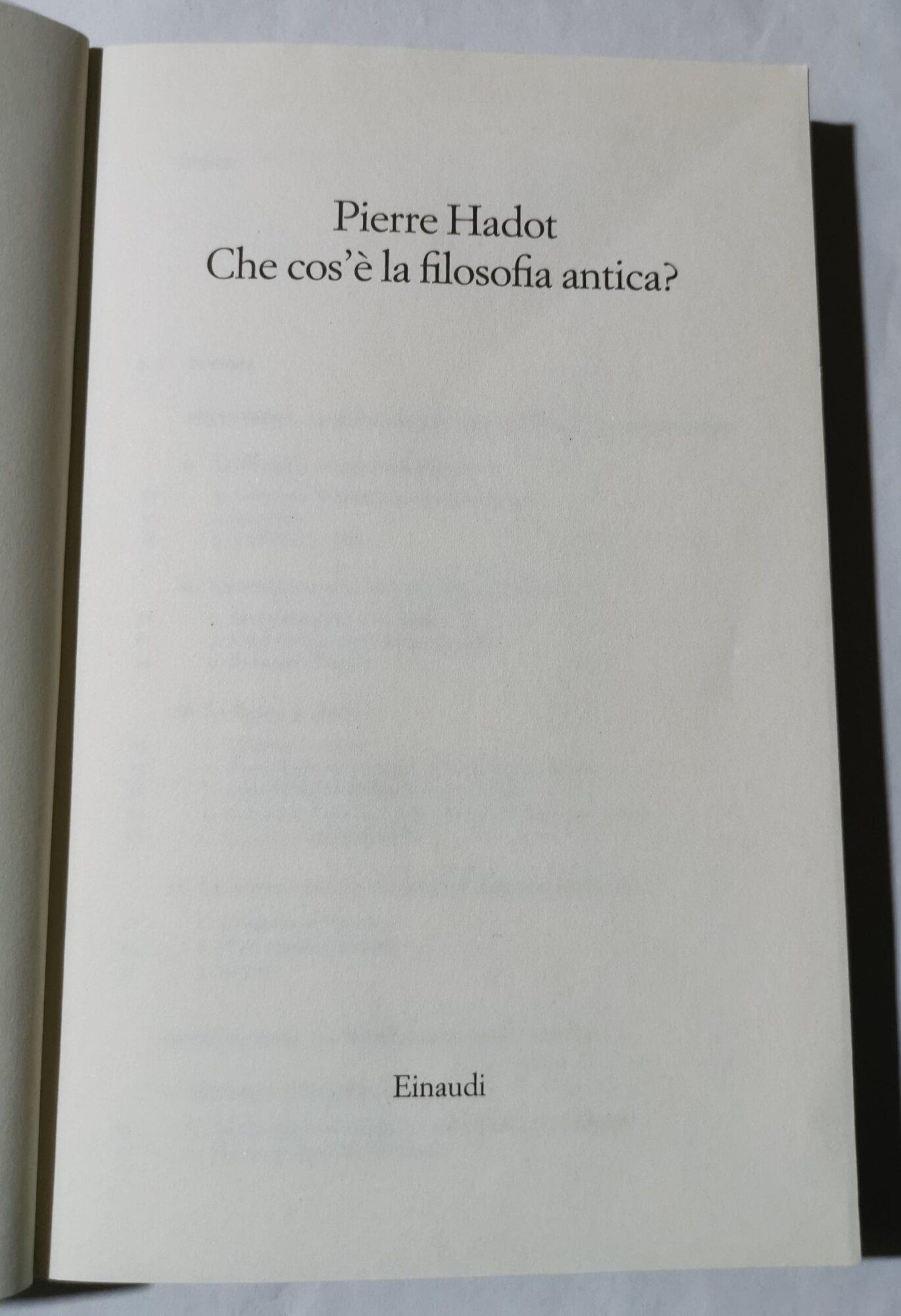 Che cos'è la filosofia antica?