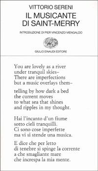 Il musicante di Saint-Merry. Testo originale a fronte - Vittorio Sereni - copertina