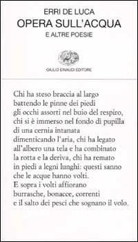 Opera sull'acqua e altre poesie - Erri De Luca - copertina
