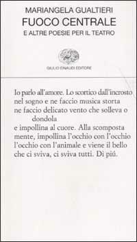 Fuoco centrale e altre poesie per il teatro - Mariangela Gualtieri - copertina