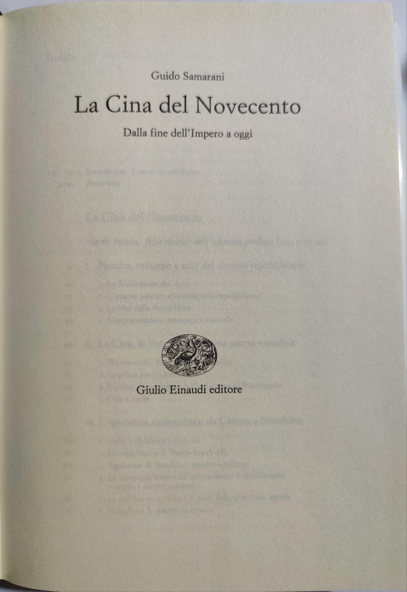 La Cina del Novecento. Dalla fine dell'Impero ad oggi