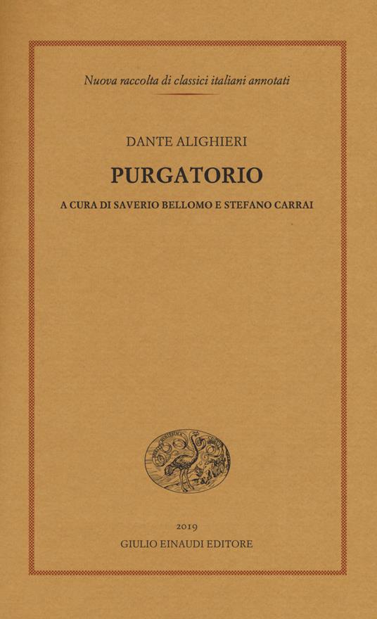Purgatorio - Dante Alighieri - copertina