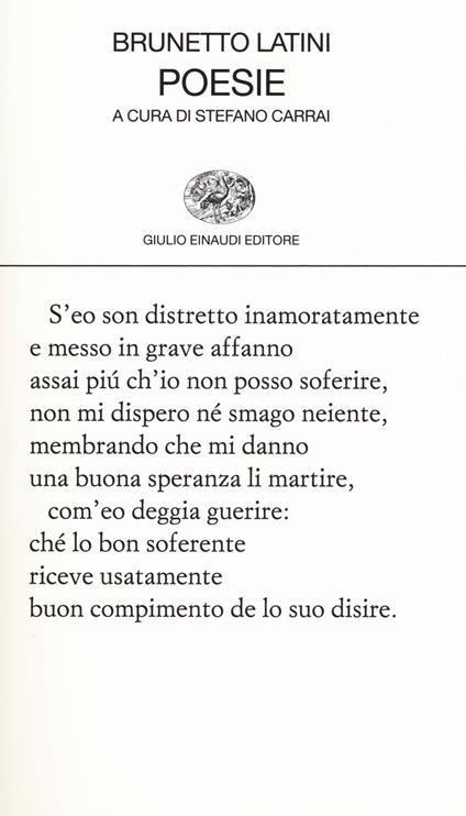 Poesie - Brunetto Latini - copertina