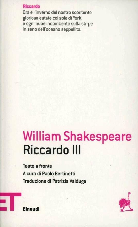Riccardo III - William Shakespeare - copertina