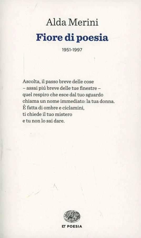 Fiore di poesia (1951-1997) - Alda Merini - copertina