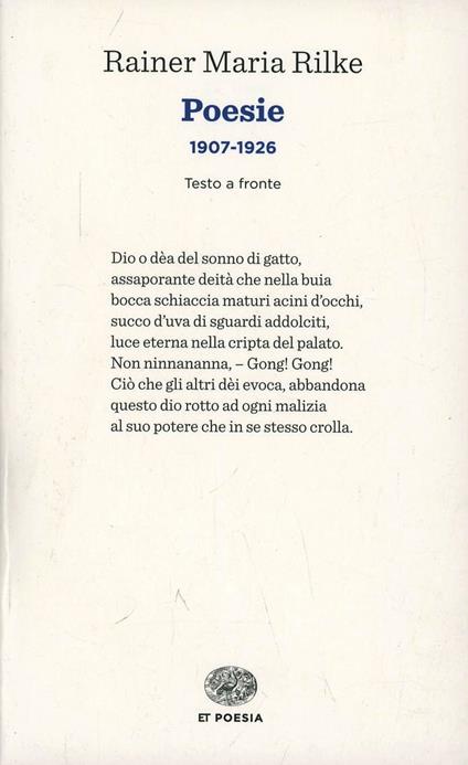 Poesie (1907-1926). Testo tedesco a fronte - Rainer Maria Rilke - copertina