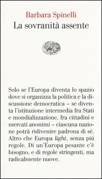La sovranità assente - Barbara Spinelli - copertina