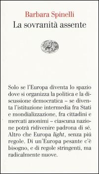 La sovranità assente - Barbara Spinelli - copertina