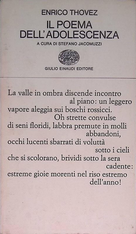 Il poema dell'adolescenza