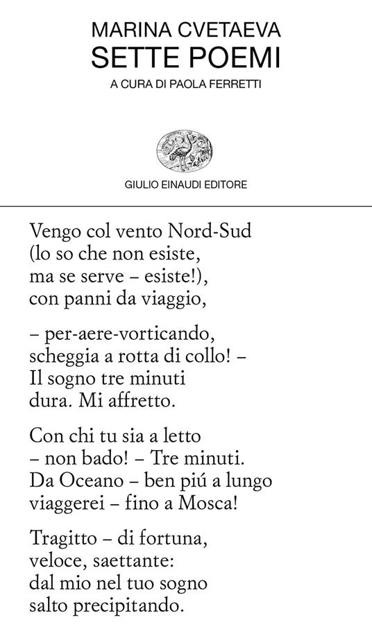 Sette poemi - Marina Cvetaeva - copertina