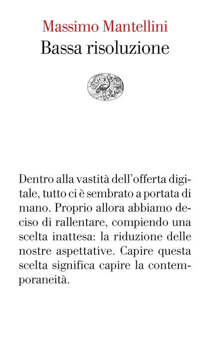 Bassa risoluzione - Massimo Mantellini - copertina