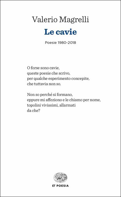 Le cavie. Poesie 1980-2018 - Valerio Magrelli - copertina