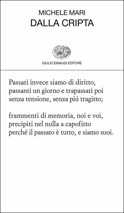 Dalla cripta - Michele Mari - copertina