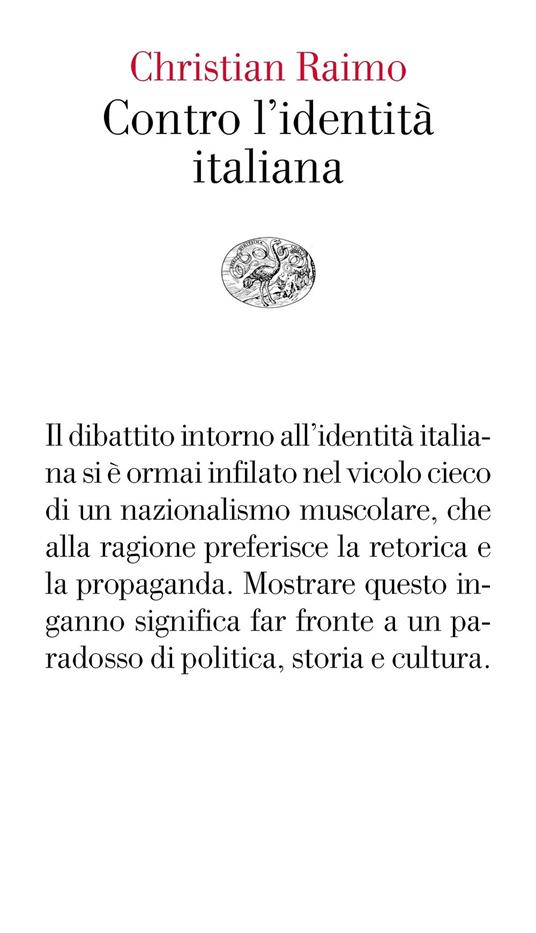Contro l'identità italiana - Christian Raimo - copertina
