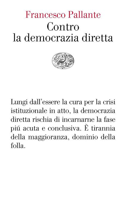 Contro la democrazia diretta - Francesco Pallante - copertina