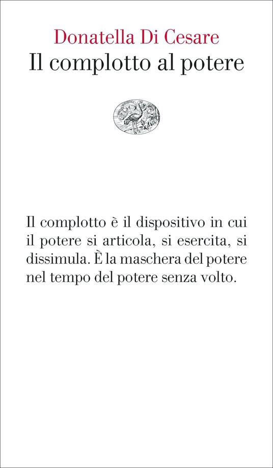 Il complotto al potere - Donatella Di Cesare - copertina