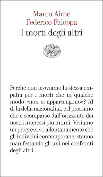 I morti degli altri - Marco Aime,Federico Faloppa - copertina