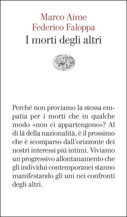 I morti degli altri - Marco Aime,Federico Faloppa - copertina