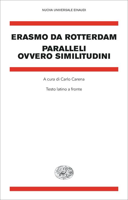Paralleli ovvero similitudini - Erasmo da Rotterdam - copertina