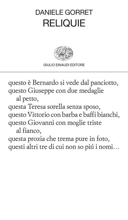 Reliquie - Daniele Gorret - copertina