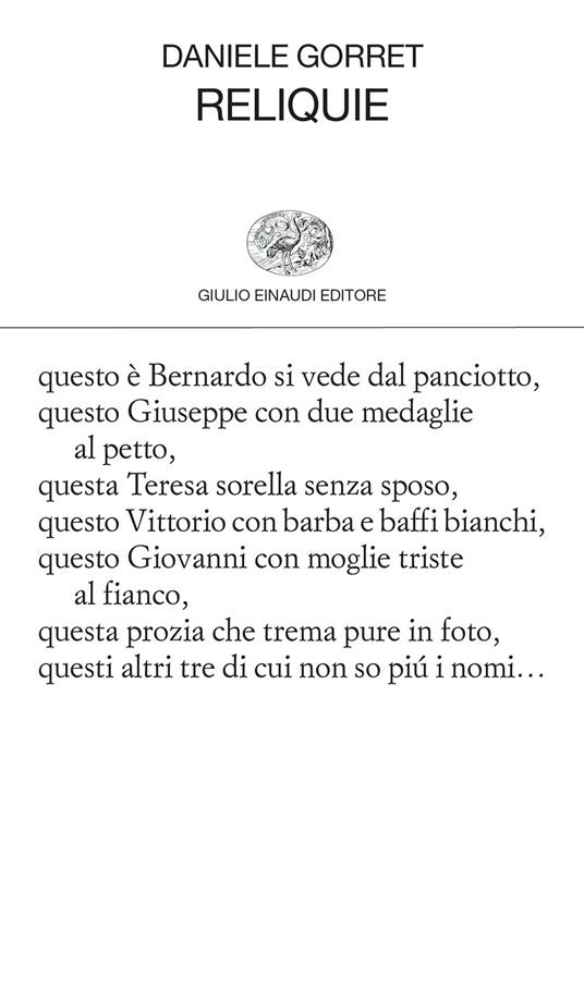 Reliquie - Daniele Gorret - copertina