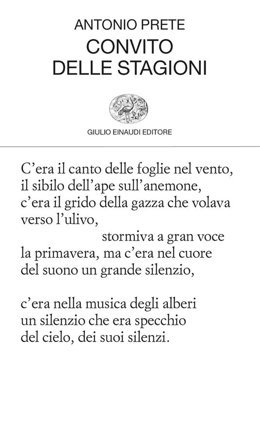 Convito delle stagioni - Antonio Prete - copertina