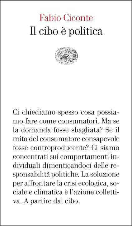 Il cibo è politica - Fabio Ciconte - copertina