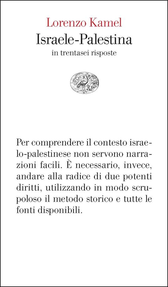 Israele-Palestina in trentasei risposte - Lorenzo Kamel - copertina