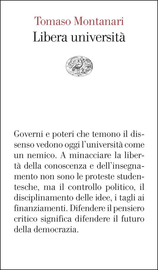 Libera università - Tomaso Montanari - copertina