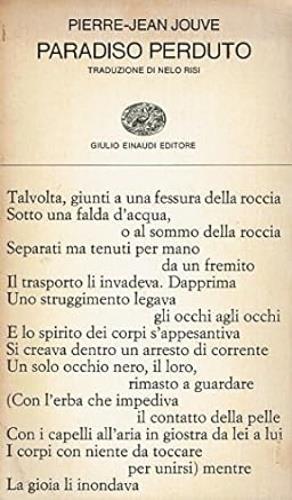 Paradiso perduto - Pierre J. Jouve - copertina