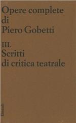 Scritti di critica teatrale