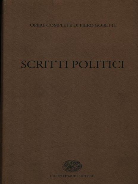 Scritti politici - Piero Gobetti - copertina