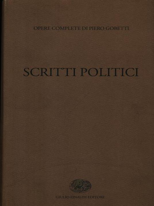 Scritti politici - Piero Gobetti - copertina