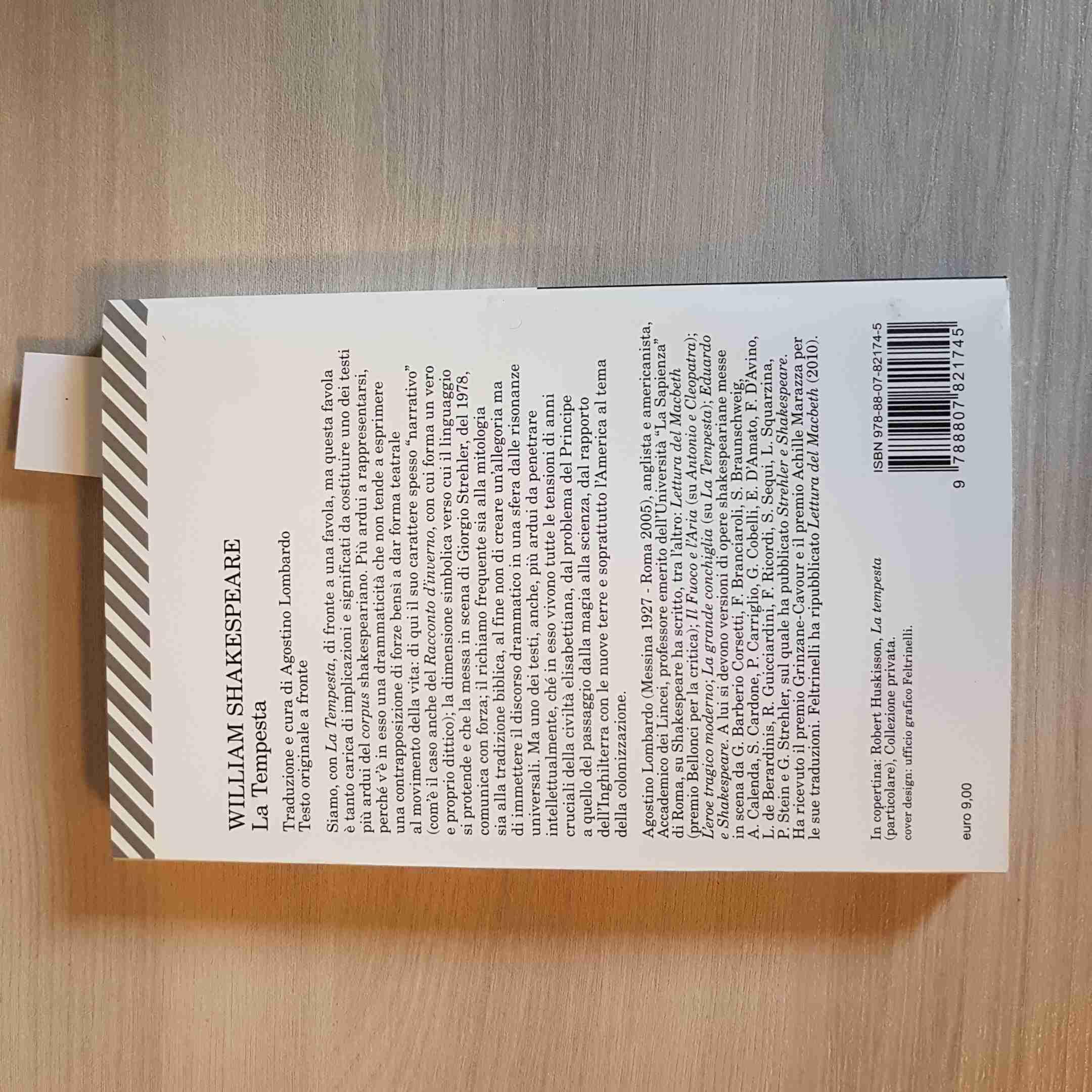 La tempesta. Testo inglese a fronte