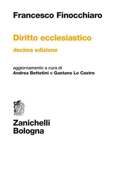 Diritto ecclesiastico - Francesco Finocchiaro - copertina