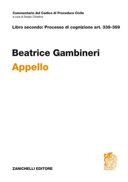 ART. 339-359. Appello - Beatrice Gambineri - copertina