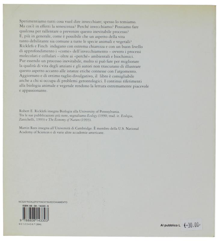 L' invecchiamento. Una storia naturale
