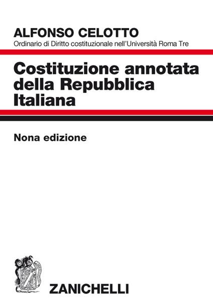 Costituzione annotata della Repubblica italiana - Alfonso Celotto - copertina