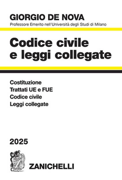 Codice civile e leggi collegate 2025 - Giorgio De Nova - copertina