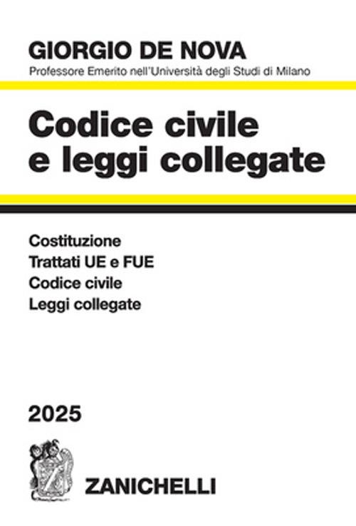 Codice civile e leggi collegate 2025 - Giorgio De Nova - copertina
